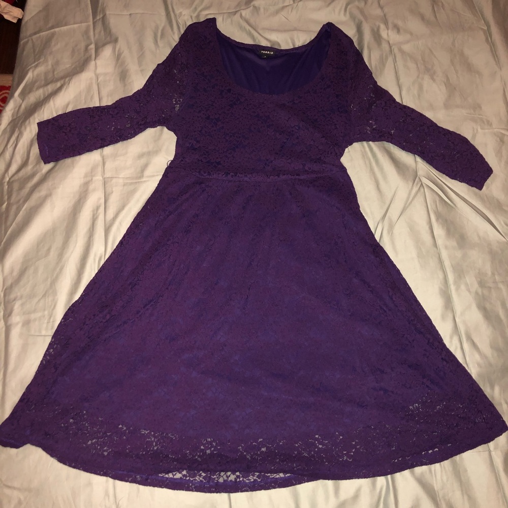 Torrid Dress Purple Lace Plus Size 2